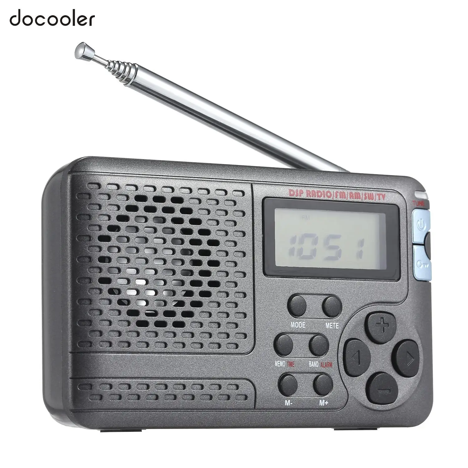 Портативный радиоприемник docooler AM/FM/SW карманное радио с ЖК экраном многополосный