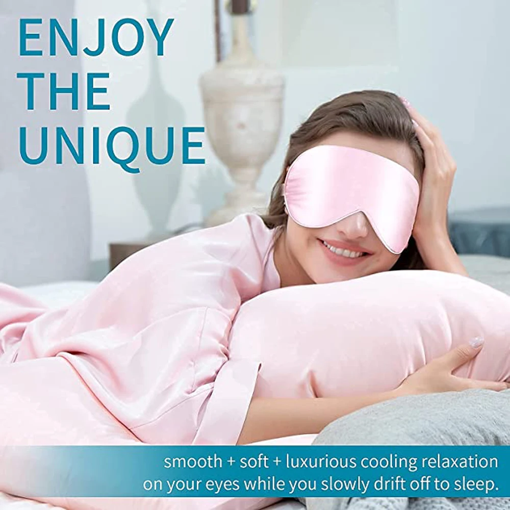 Повязка на глаза из натурального шелка 19 Momme мягкая переносная маска 100% домашняя