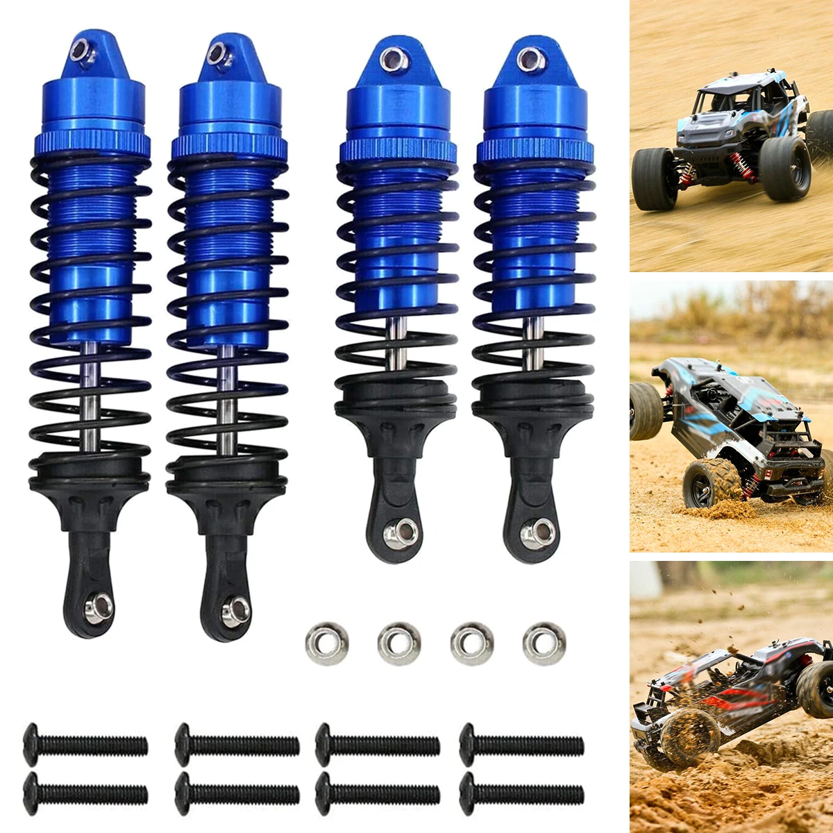 

Амортизатор для игрушечного автомобиля из алюминиевого сплава, в сборе, полностью металлический, большой диаметр, передний и задний аморти...