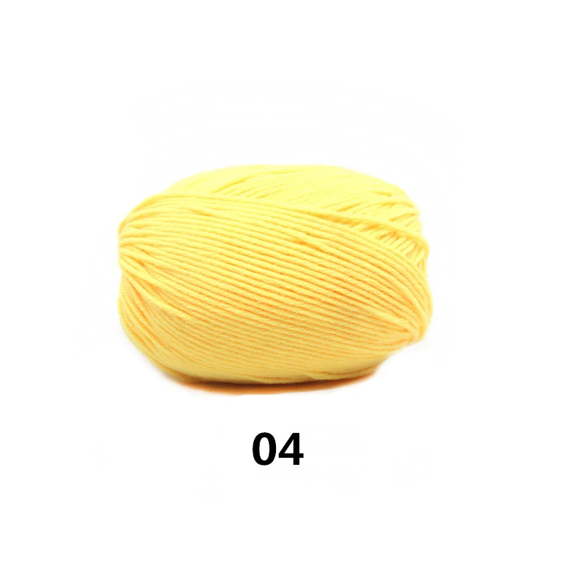 04 1pc 1 шт. кроше Пряжа Хлопок Детская Пряжа молочного оттенка хлопок крючком нитки для ручного вязания шерстяная линия для детей - Цвет: 04 1pc