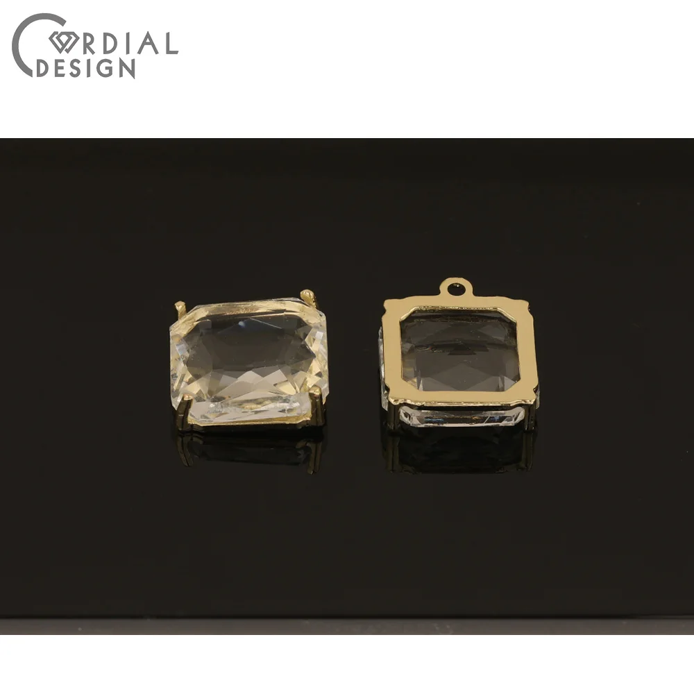 

Cordial Design 50Pcs 18*21MM Jewelry Accessories/Rhinestone Earrings Making/Square Shapes/Pendants/Hand Made/DIY Charms
