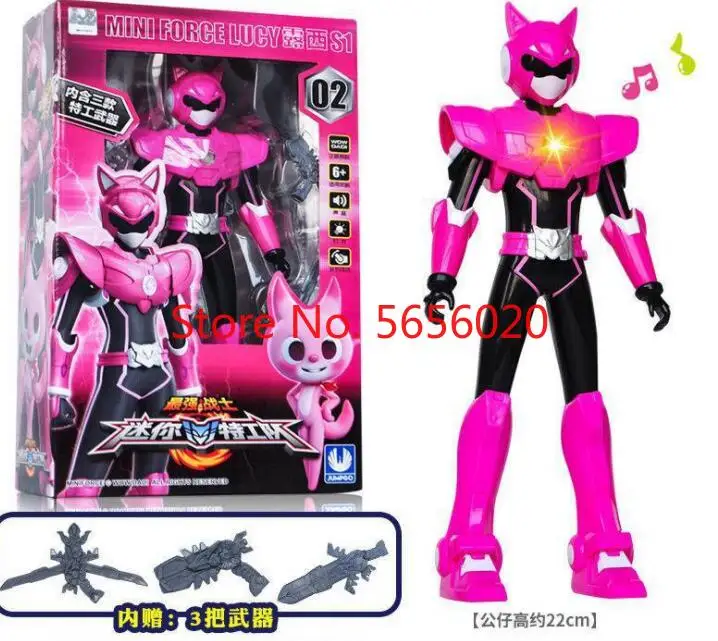 

Korea Mini Force Transformation Toys Electric Warrior Deformed Robot Action Figure Weapon Boy Toy Children Souvenir Gift S33