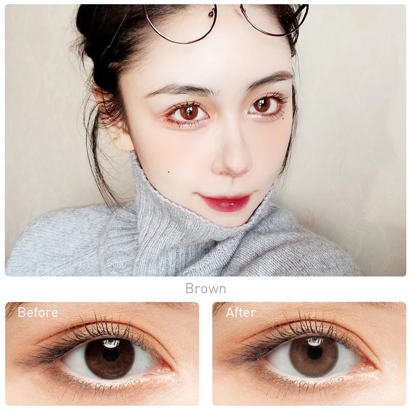 Хидокор®Новые бусы серии Контактные линзы 2 шт./пара годовой Цветной контактные