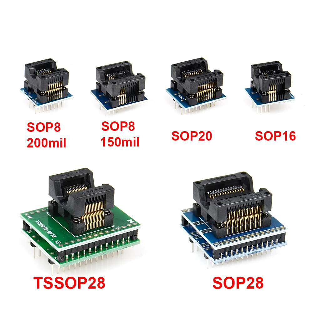 6 шт. адаптер TSSOP28 SSOP28 фотоадаптер SOP20 SOP16 SOP8 150 мил 200 DIP8 совместимый с tssop20 ssop20 tssop8