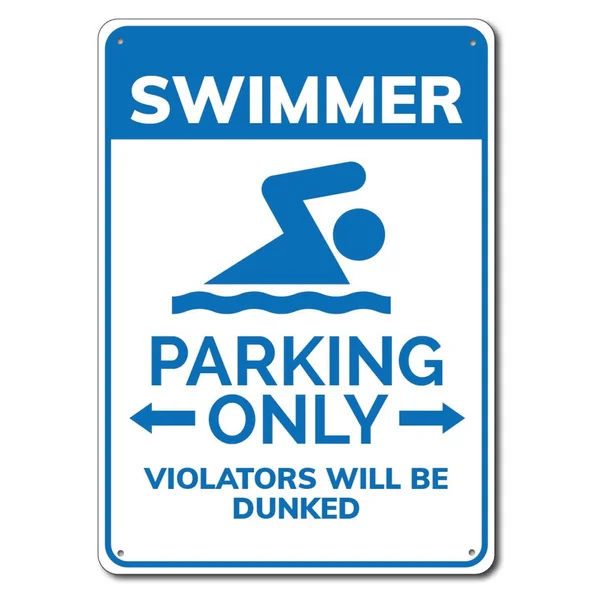 

Swimmer Parking Sign Metal Tin Sign Metal Sign Wall Art Wall Decor Home Decor Decoration Poster Gifts