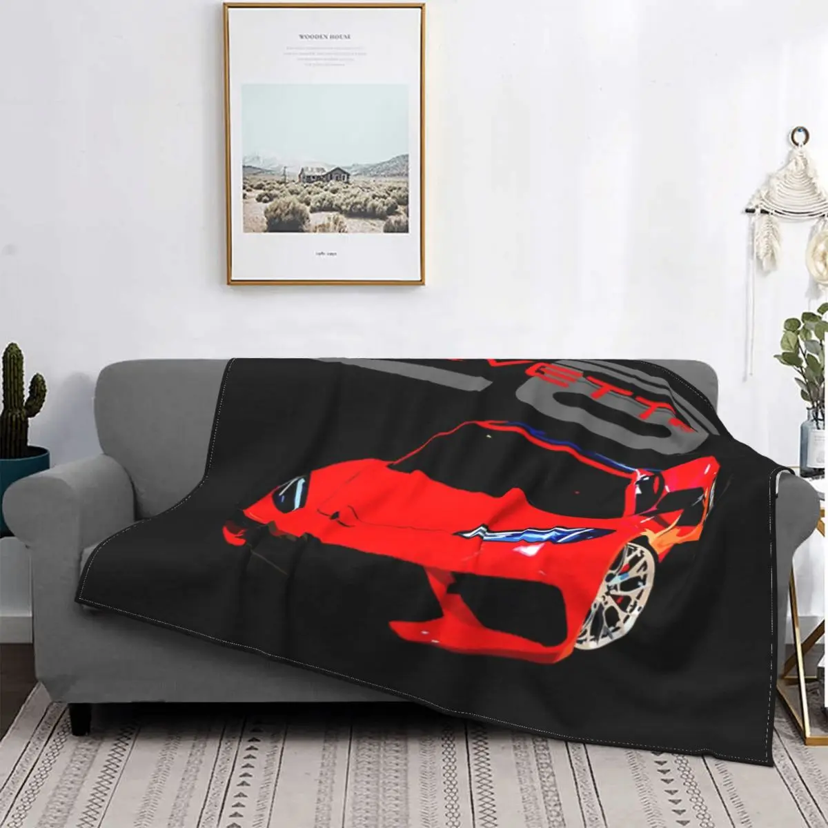 

Red 2020 Corvette Shirt Blanket Bedspread Bed Plaid Sofa Baby Blanket Throw Blanket Throw And Blanket
