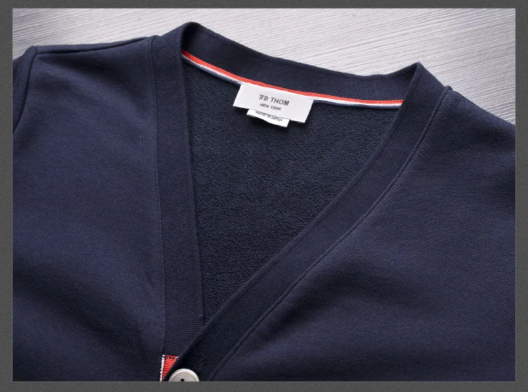 

2021 Fashion Brand TB THOM Spring hooded Sweatershirts Cotton Jacket Men Women Couple Clothin Pocket Casual Sportswear Coat