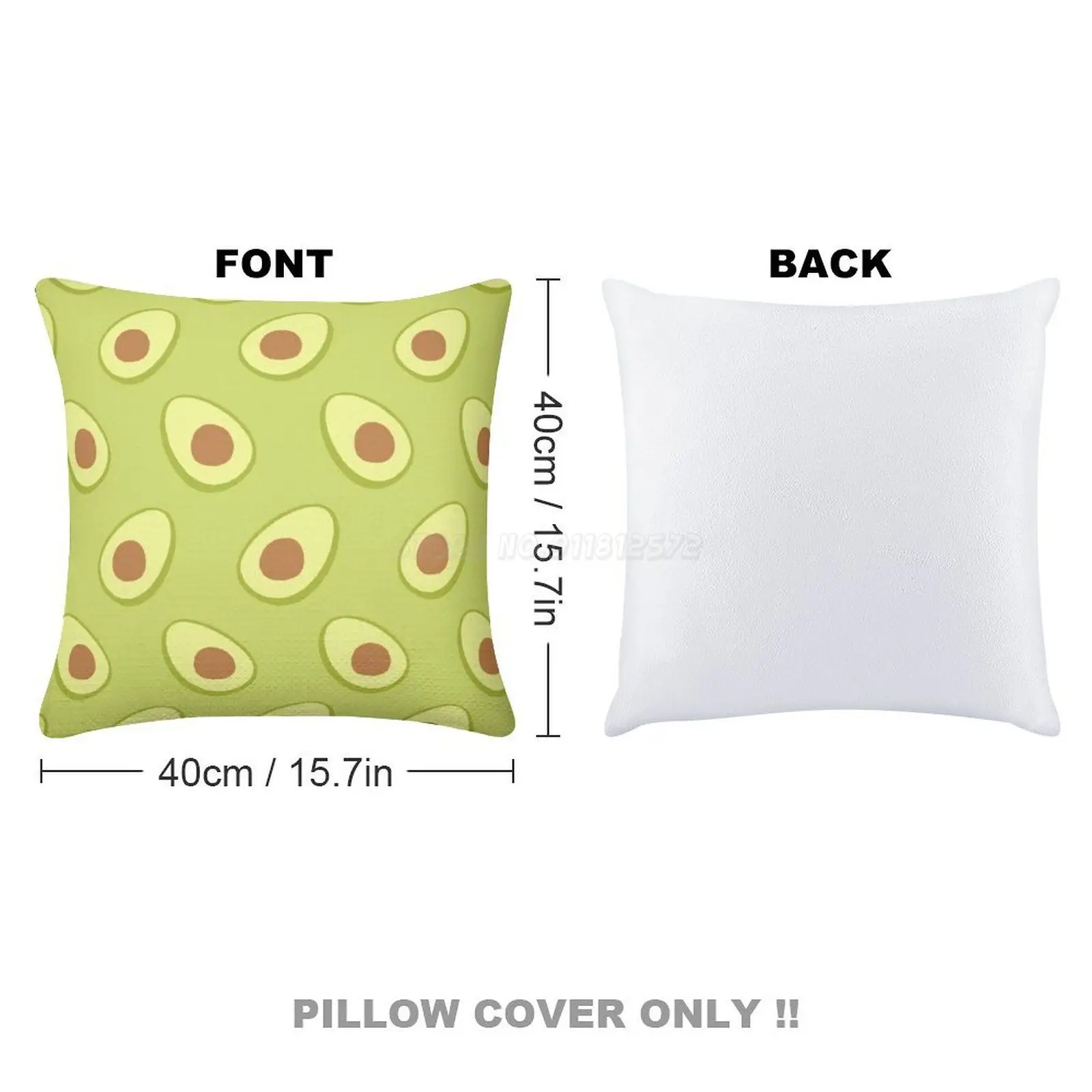 Наволочка с зелеными блестками авокадо домашний декор для кафе меняющая цвет