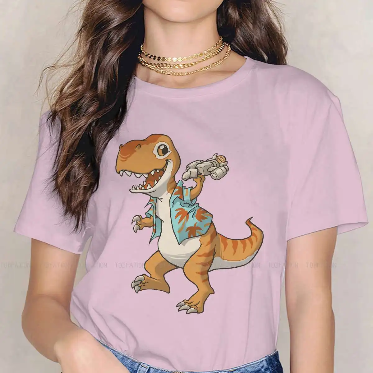 

Просто продолжайте летать, яркий динозавр, динозавр, животное, чистый хлопок, Классическая футболка, женские топы, пушистые, Большая распрод...