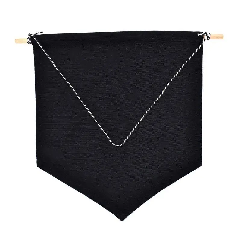 

Pin Display Pennant Banner Enamel Lapel Pin Badge Flag Plain Blank Canvas Wall Banner(Black/S)
