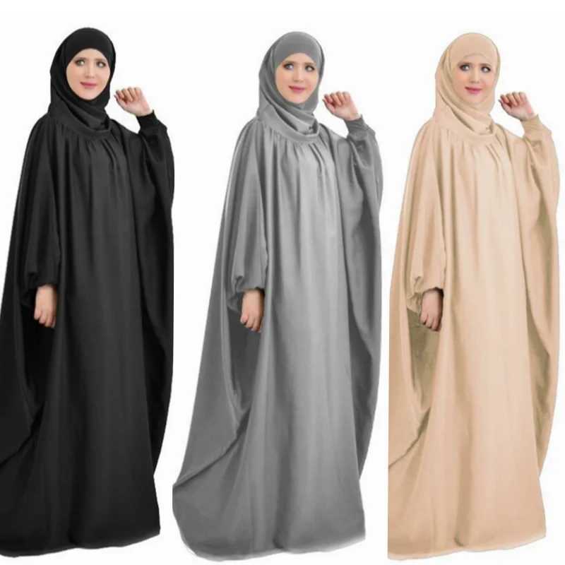 

ИД мусульманская женская длинная одежда с капюшоном Khimar Paryer Abaya полное покрытие мусульманская одежда Caftan Jilbab Djellaba Abayas для женщин