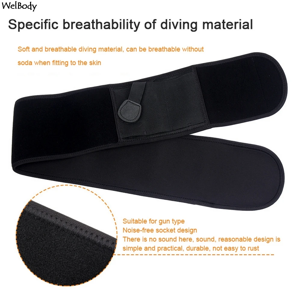 Тактическая повязка на живот для скрытого ношения кобура пистолета правой руки