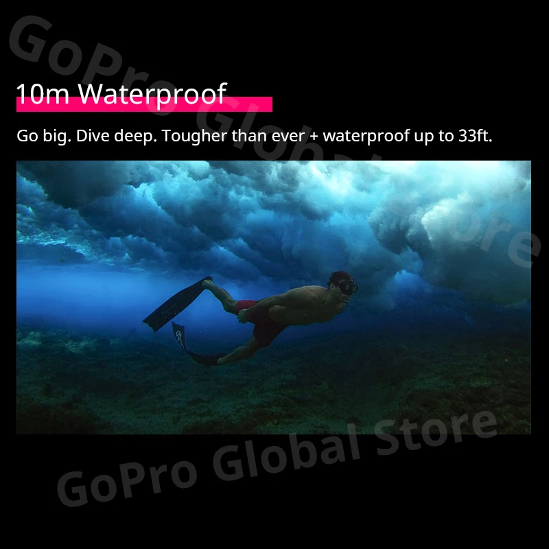 GoPro HERO 9 черная подводная Экшн-камера 4K 5K с цветным передним экраном Спортивная