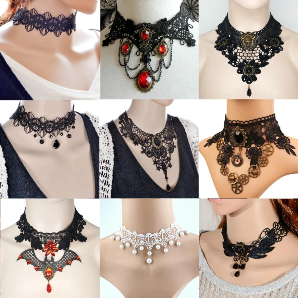 1 шт. модные женские туфли в стиле ретро готическом с кружевами и узором роз