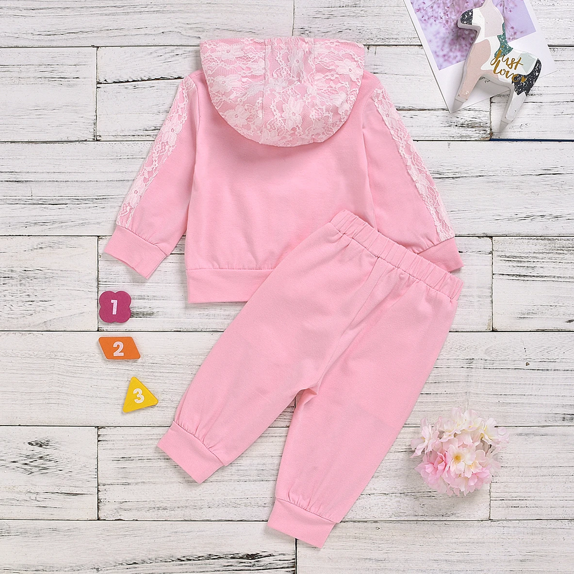 

autumn winter long sleeve hooded mesh tops hoodies patchwork harem pants toddler infant baby clothing set newborn outwear 0-24M