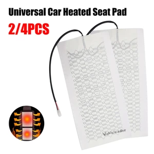 2x4x 12v universal car heated seat covers pad carbon fiber heated auto car seat heating pad winter warmer heater mat 48cmx28cm free global shipping