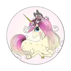 Madream 2021 мультяшный розовый круглый ковер, современный декор для спальни, единорог, для девочек, для комнаты, прикроватный коврик, домашняя гостиная, диван, напольный коврик