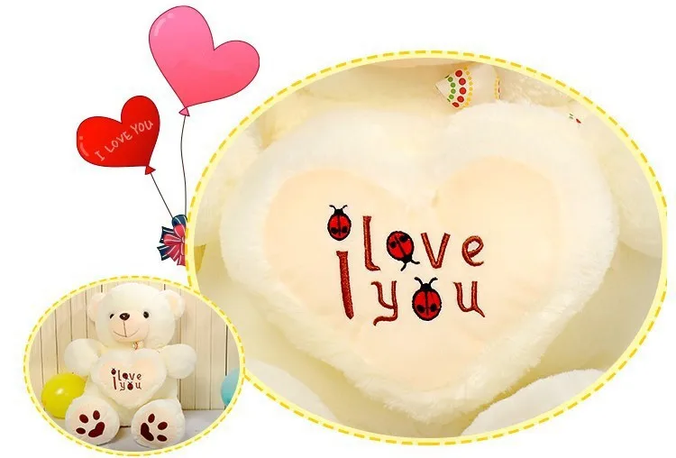 

Cheap 50CM 70CM 90CM Teddy Bear Bears Embrace Giant Big Toys Doll Stuffed Plush Animals I love You Doll Valentine Gift for girl