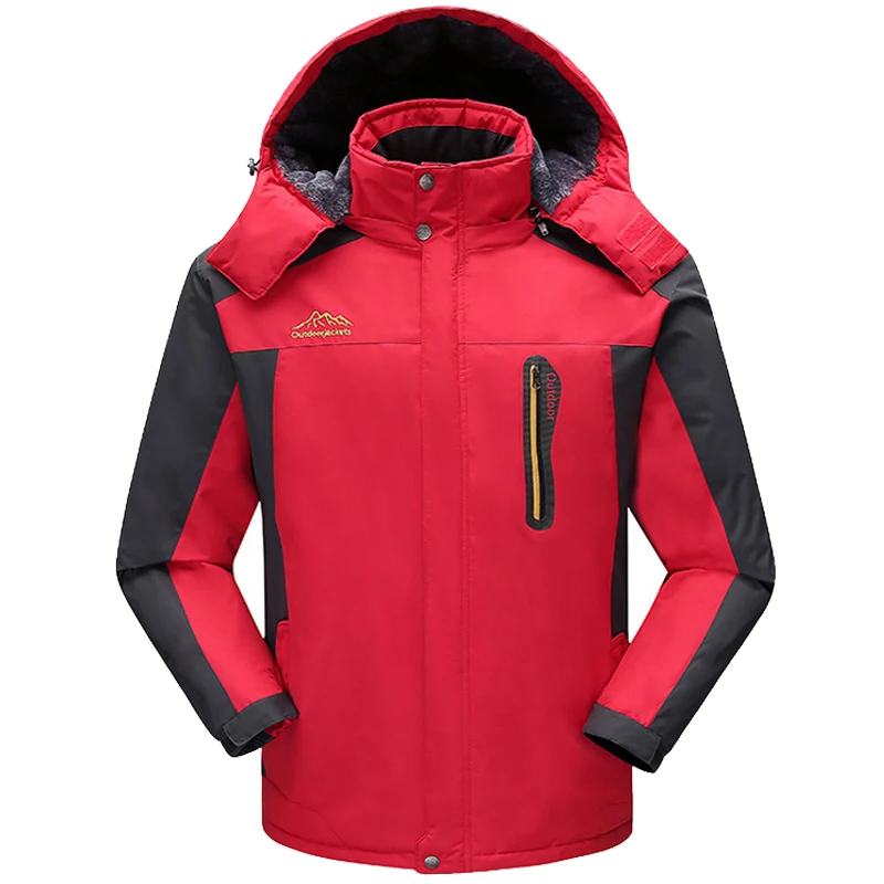 Мужская зимняя флисовая парка ветровка бархатная Толстая теплая мужские военные