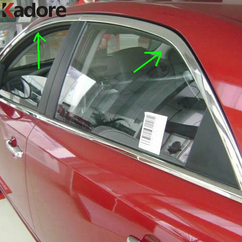 Подходит для Kia Forte Cerato 2010 2011 2012 Нержавеющая сталь подоконник линии внешней