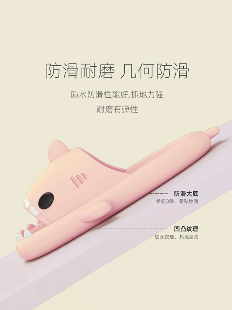 Kids Boys Slippers Open Toe Beach Pool Slides Children Sandals Flip Flop Cartoon Shark Shower Toddler Girl Non Slip Summer Shoes