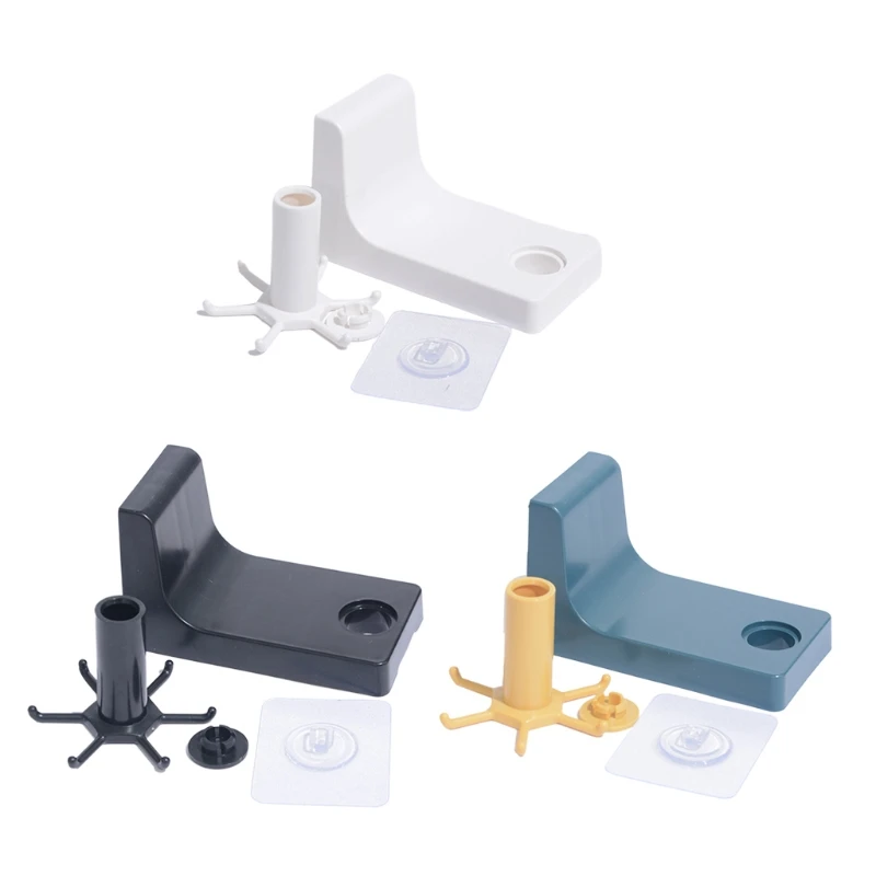 

Новая креативная настенная стойка маленького размера, большая емкость, свободный черный/синий желтый/белый кухонный крючок, экономия места