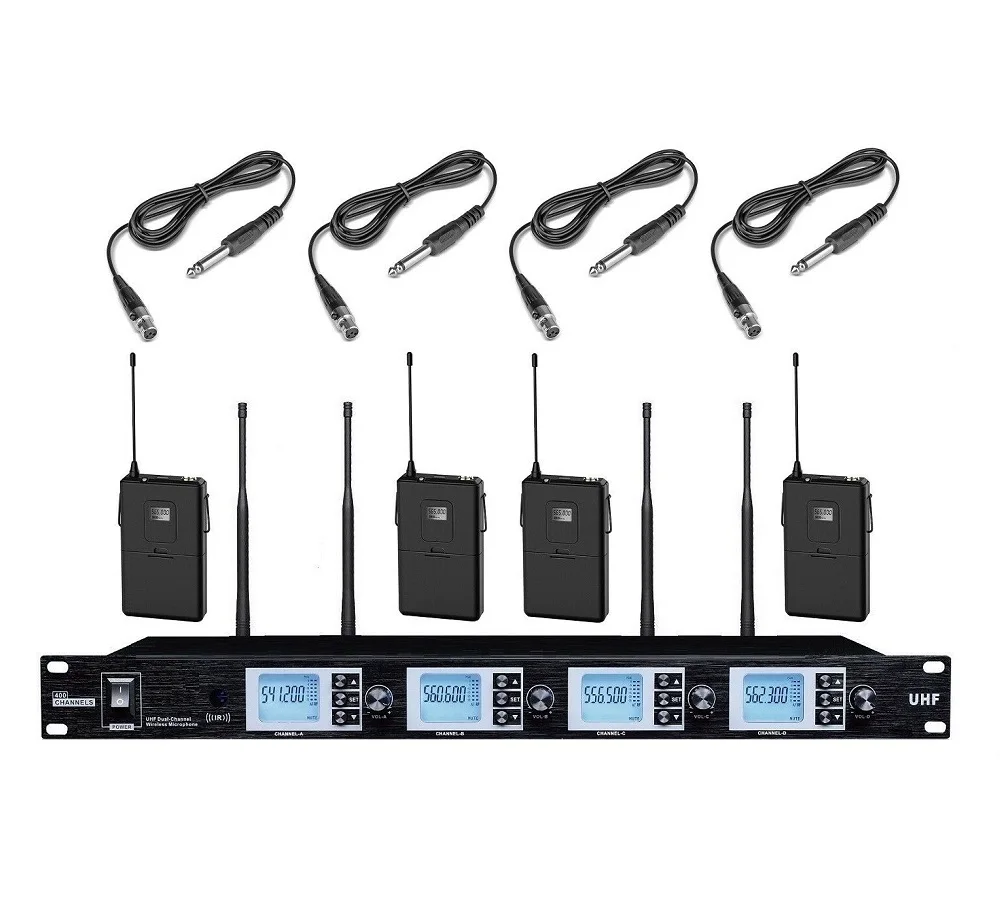 Гитарная Беспроводная система Bolymic 4 Bodypack 4-канальный микрофон для