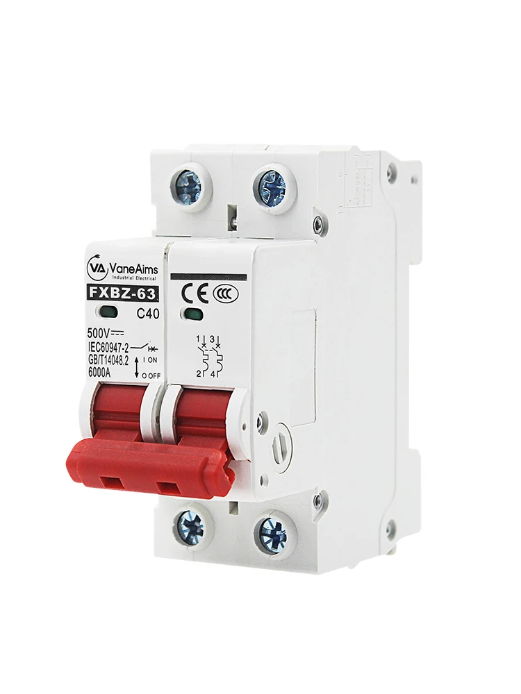FXBZ-63 миниатюрный автоматический выключатель DC500V 1000V 2P10A16A20A25A32A40A50A63A переменного