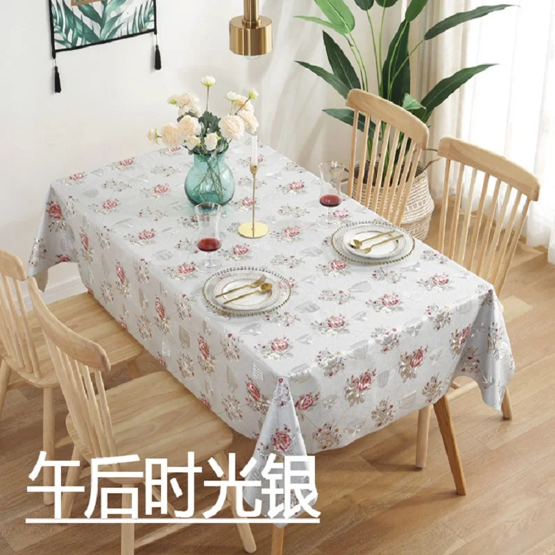 HC963-4 PVC Tablecloth Waterproof Anti-scalding Oil-proof Table Mat Wash-free Nordic Tablecloth Coffee Table Mat Printed Tablecloth - Цвет: HC963-4