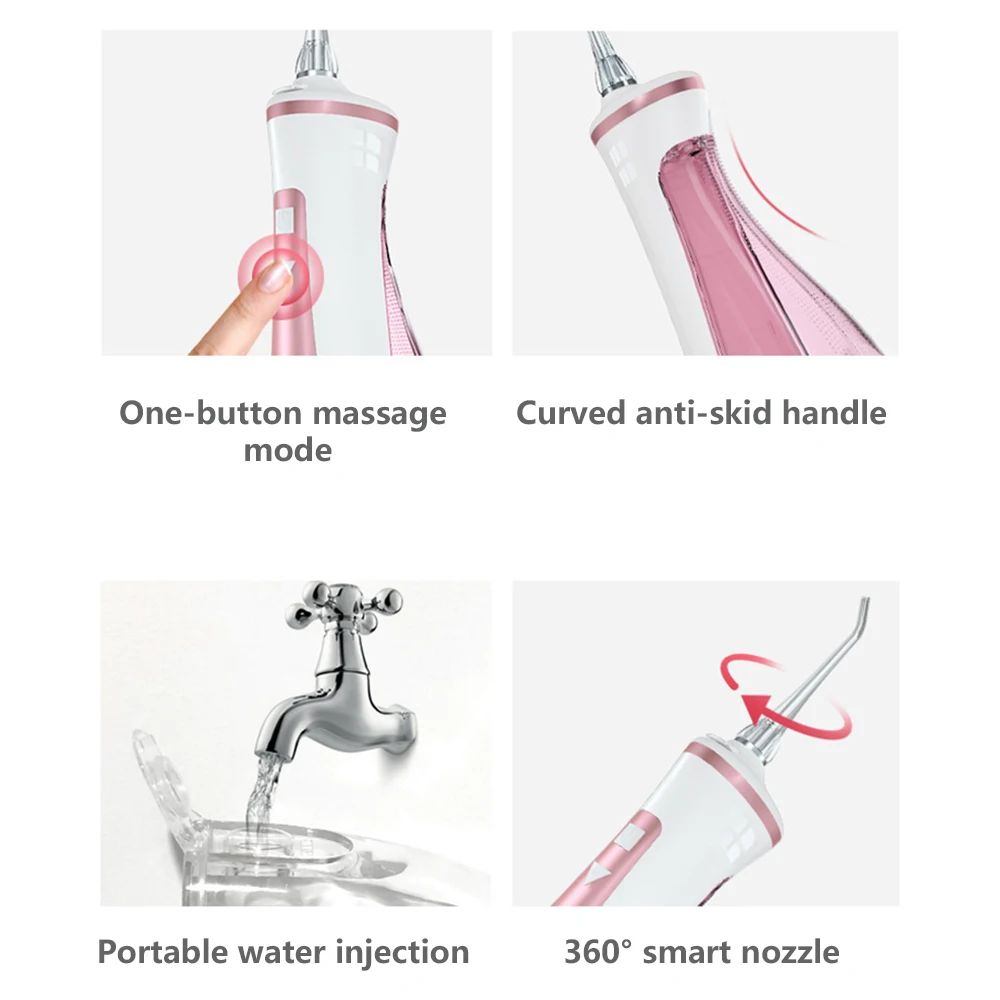 Профессиональный ирригатор для полости рта USB перезаряжаемый портативный зубов