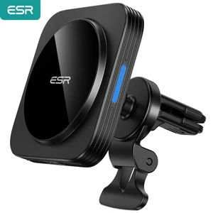 esr car used wireless charger 7 5w halolock magnetic wireless usb c port car adapter mount supports for iphone 12 pro max free global shipping