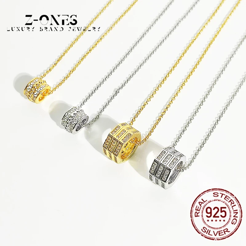 

S925 sterling silver women necklace rectangle personality fashion pendant luxury brand Monaco jewelry gift trend