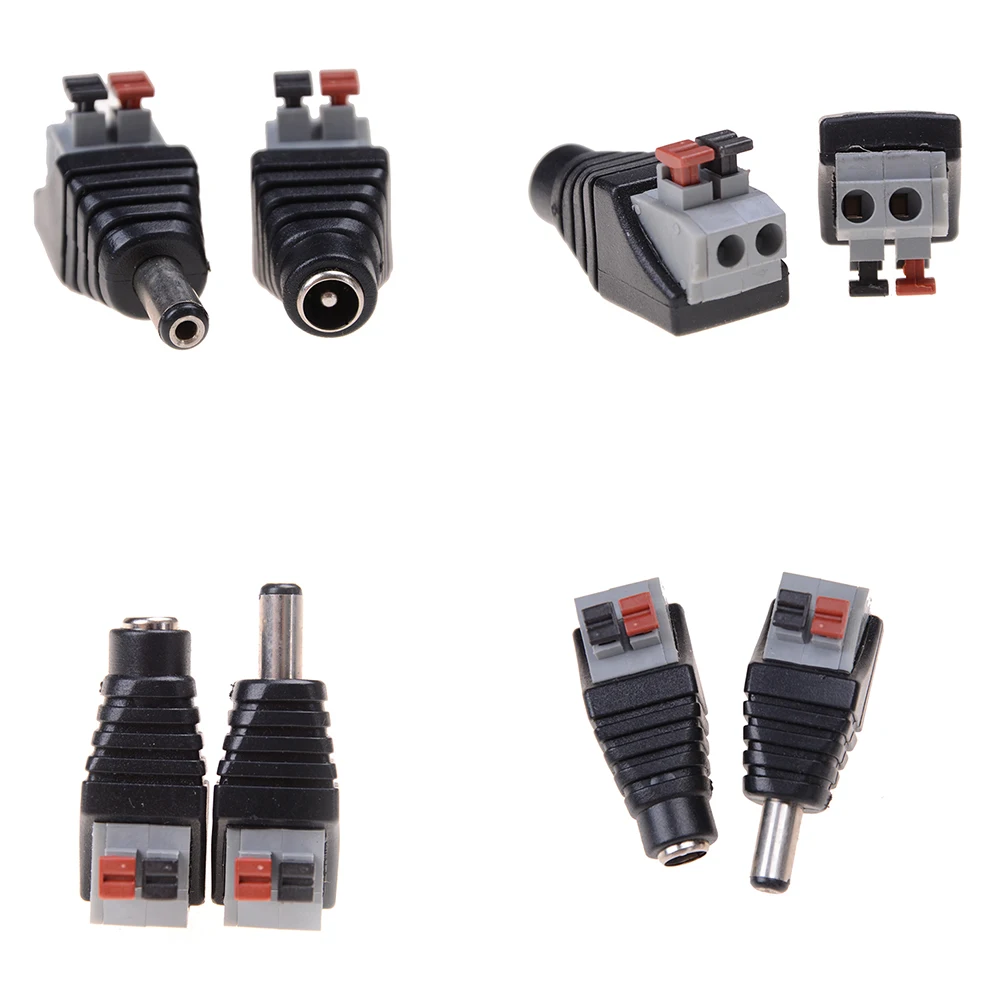 DC Мужской Женский разъем адаптера Установка без дополнительных средств