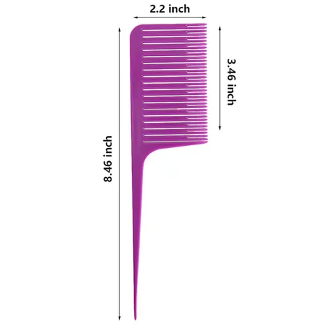 Расческа VOGVIGO с широкими зубьями, с ручкой-крючком, для снятия распутывания волос - изображение