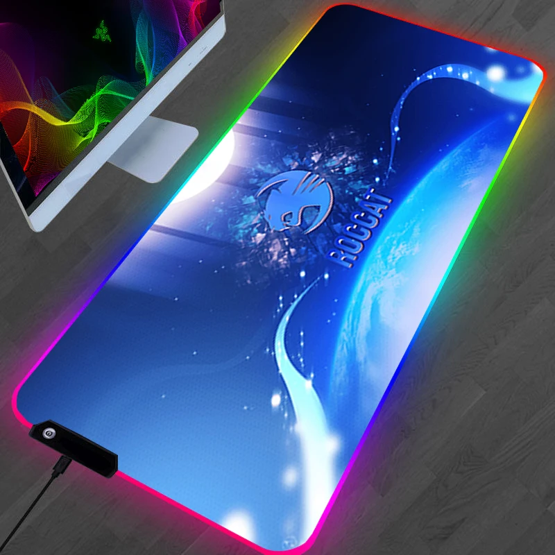 rgb roccat mouse ped wireless computer laptop gamer shine mat gaming pad anime mats backlit keyboard mousepad extended big xl pc free global shipping