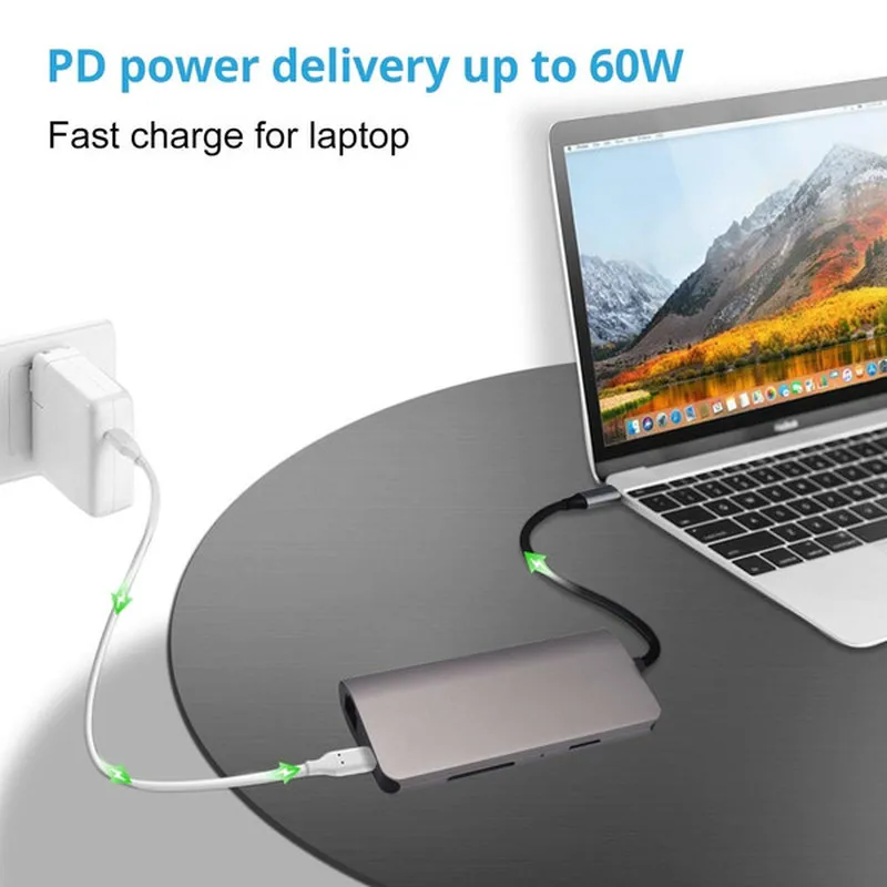 Док станция для Macbook Pro/2018 Air/Huawei Matebook HP Dell xps Latitude Acer ASUS Lenovo Thinkpad Yoga USB C док