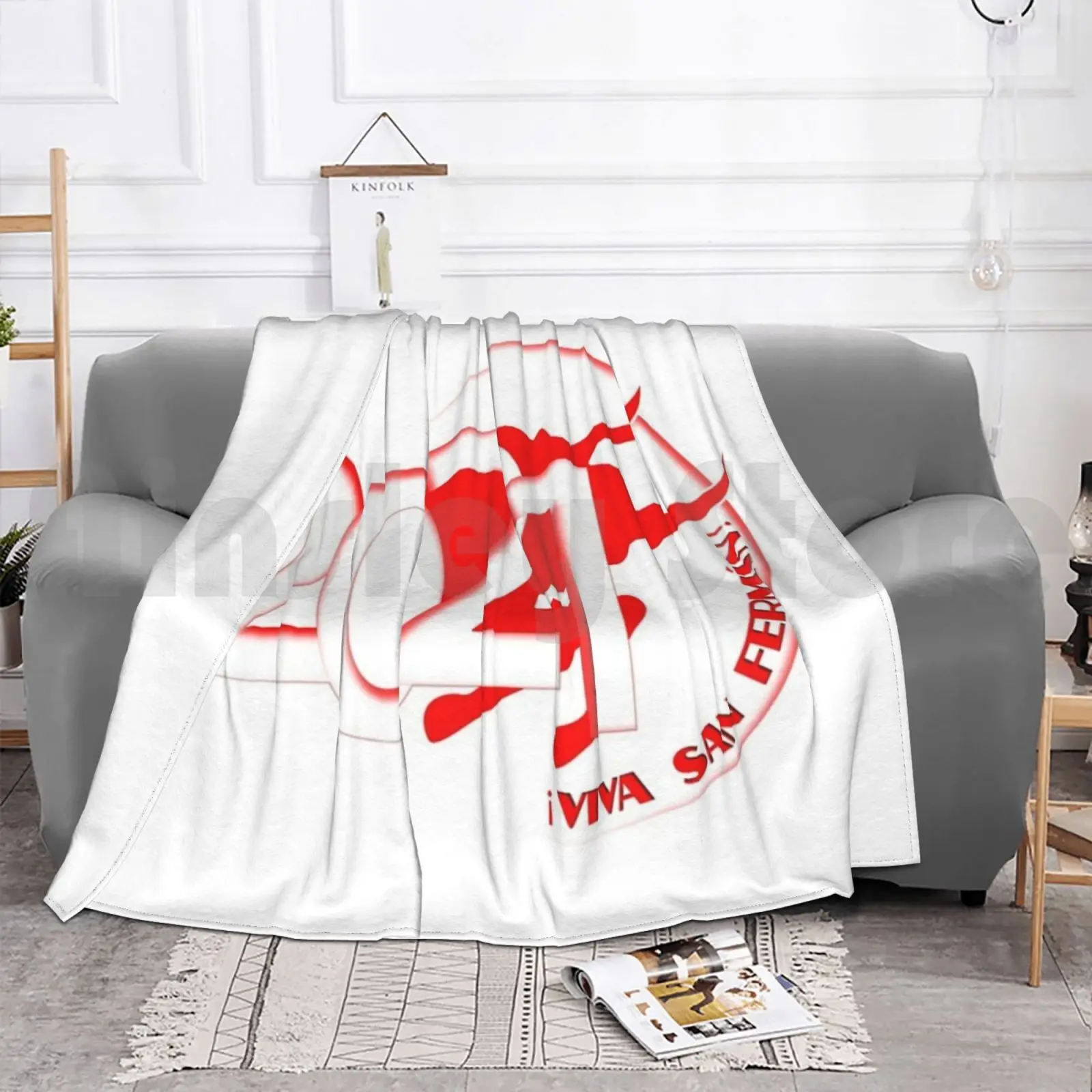 Одеяло с забавным дизайном для празднования Сан-Фермин в Памплоне Поставьте эти