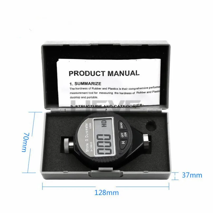 Цифровой дюрометр твердости берега Измеритель Твердости 0-100 A/C/D для пластика