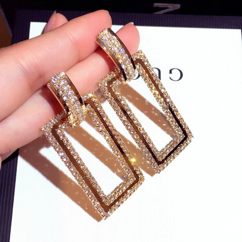 12 gold Модные массивные серьги-капли для женщин, массивные большие геометрические металлические серьги, Женские Висячие серьги, современные ювелирные изделия - Окраска металла: 12 gold