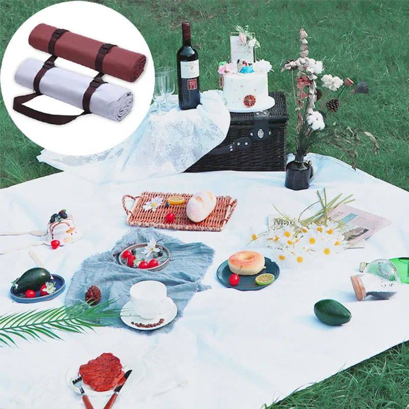 

Camping Mat Fold Pad 150x200cm Portable Blanket Waterproof Hiking Ins Beach Mat Solid Picnic Mat