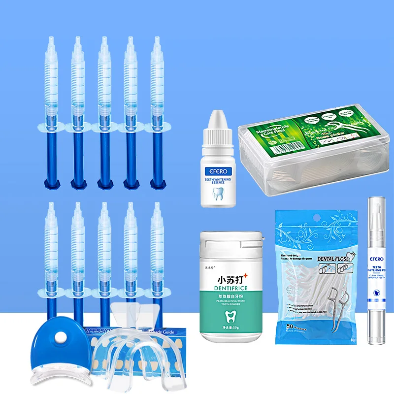 

Teeth Whitening Dental Floss Picks Teeth Toothpicks Stick Dental Peroxide Whitening Pen Powder Essence Gel Kit 15PCS/SET