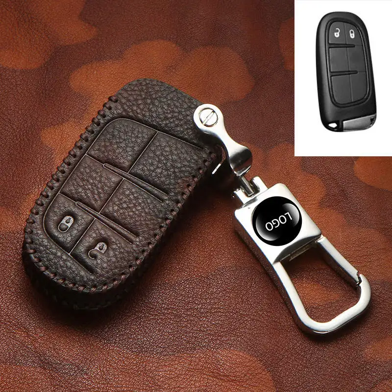 Для Jeep Grand Cherokee и Renegade Chrysler 300C Fiat Freemont автомобильные аксессуары брелок из натуральной кожи автомобильный