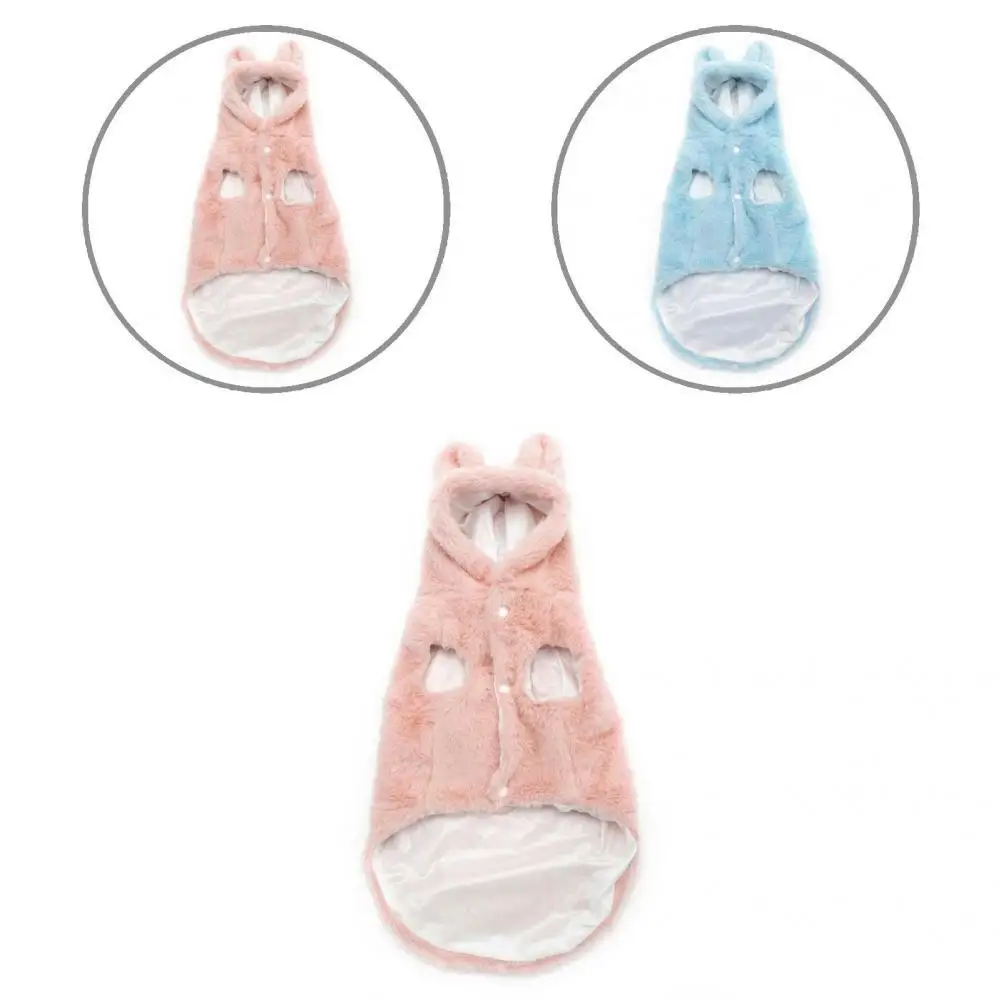 

Cold Resistant 2 Colors Optional Cartoon Rabbit Ear Dog Coat for Outdoor