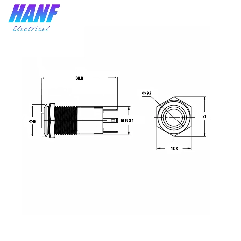 1 шт. 16 мм металлический кольцевой кнопочный переключатель кольцо LED 5 в 12 В 24 220