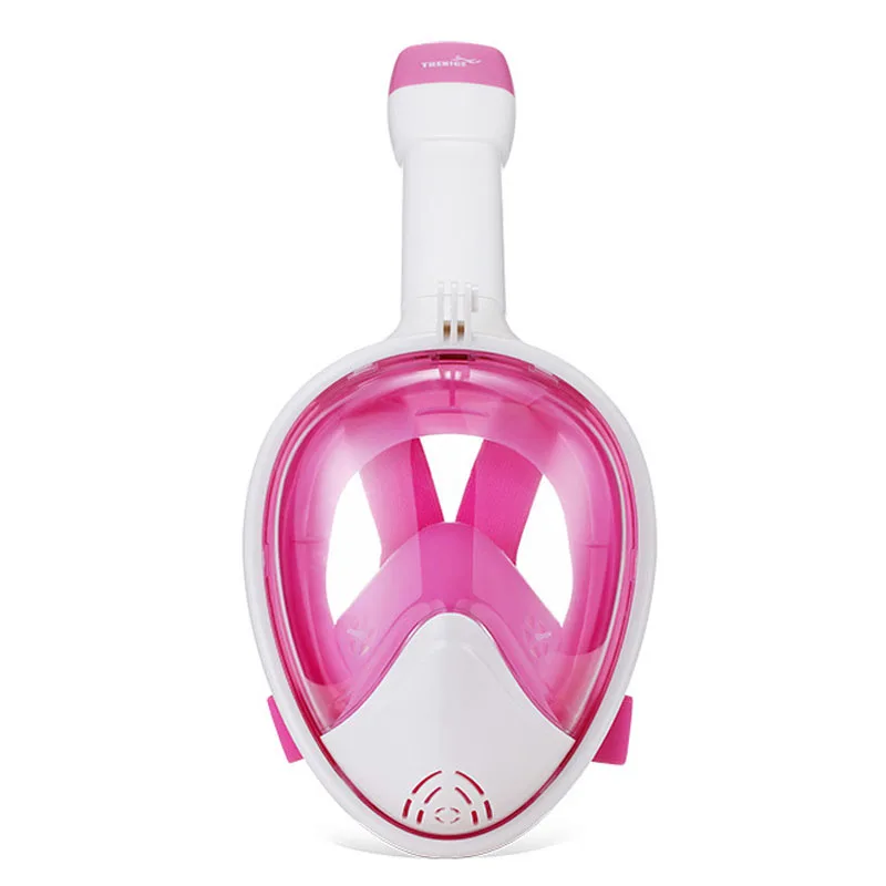 Маска для подводного плавания на все лицо панорамный обзор незапотевающая