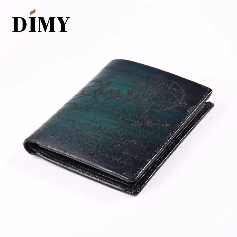 2019 мужской кожаный короткий кошелек Dimy новый ультратонкий большой емкости