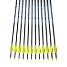 Стрелы из чистого карбона для стрельбы из лука, 12 шт., внутренний диаметр 4,2 мм, стержень 300, 350, 400, 500, 600, 700, 800 для рекурсивного лука или блочного Лука, подходит для стрельбы из лука