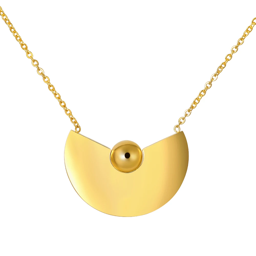 Очаровательное женское ожерелье из нержавеющей стали в простом стиле для