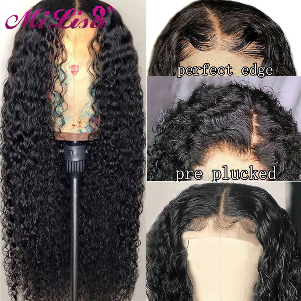 Sunber Hair Pervian глубокая волна человеческие волосы парики 12-22 дюймов предварительно выщипанные волосы remy 150% Плотность 13*6 парик фронта шнурка с детскими волосами