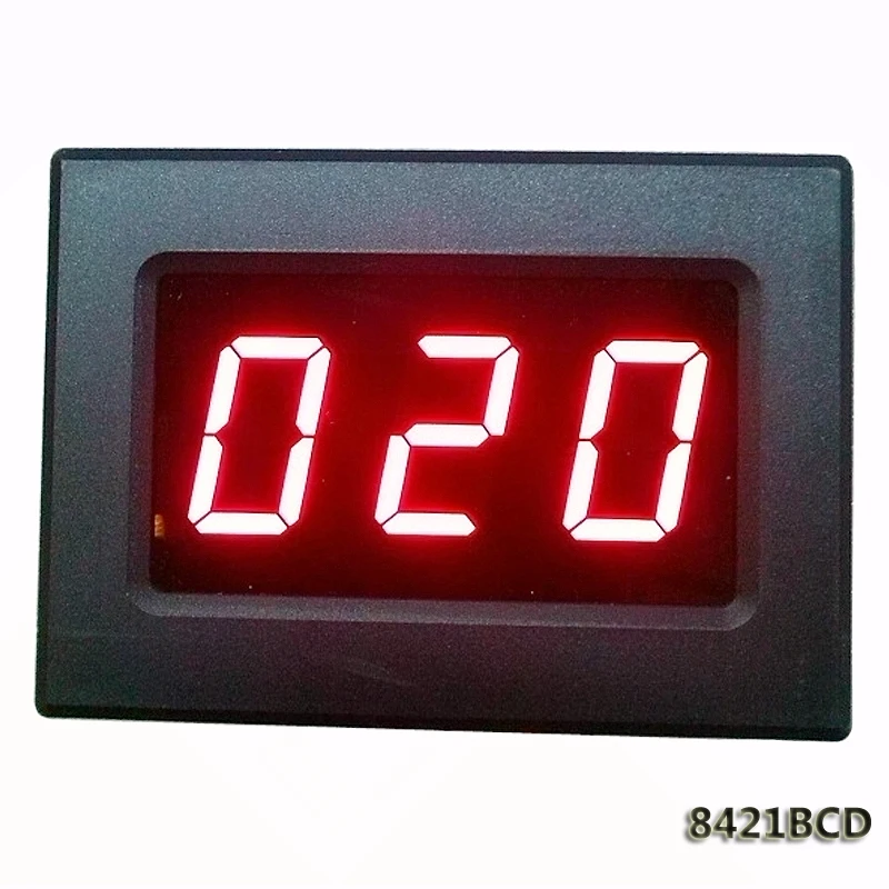 

8421BCD Code 1, 2, 3 Static Input PLC Digital Display Embedded Meter (black)
